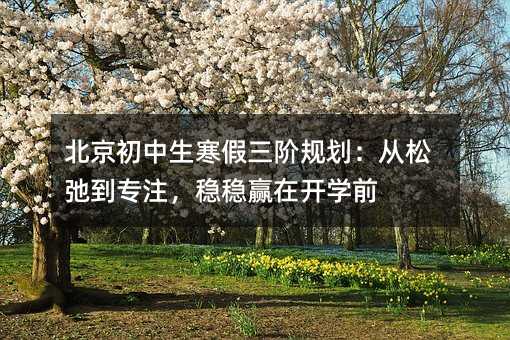 北京初中生寒假三阶规划:从松弛到专注,稳稳赢在开学前
